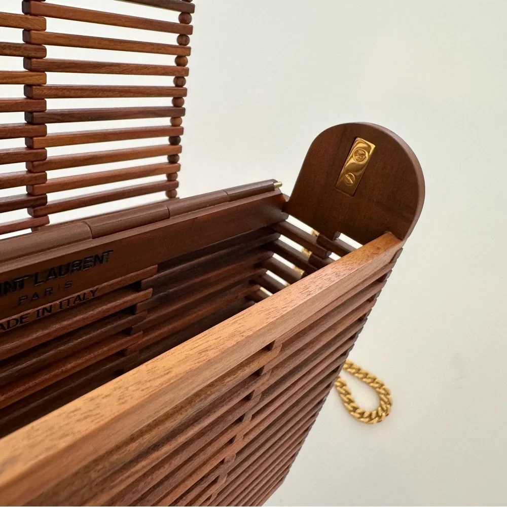 SOLD 🚫SAINT LAURENT Wood Kate Box Bag - Picture 14 of 17